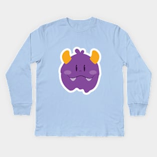 Purple Monster Kids Long Sleeve T-Shirt